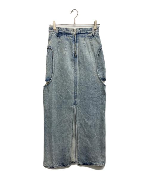 CLANE（クラネ）CLANE (クラネ) 別注サークルカットデニムスカート インディゴ サイズ:１の古着・服飾アイテム