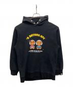 A BATHING APEアベイシングエイプ）の古着「baby miloプリントプルオーバーパーカー」｜ブラック