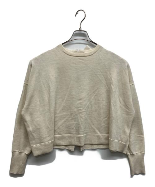 Curensology（カレンソロジー）Curensology (カレンソロジー) ファインウールリボンプルオーバー ニット アイボリー サイズ:Freeの古着・服飾アイテム