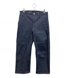SCYEBASICS（サイベーシックス）の古着「Denim Cinch Back Trousers」｜インディゴ