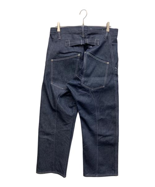 SCYEBASICS（サイベーシックス）SCYEBASICS (サイベーシックス) Denim Cinch Back Trousers インディゴ サイズ:29の古着・服飾アイテム