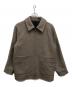 MARGARET HOWELL（マーガレットハウエル）の古着「NATURAL WOOL TWILLダブルジップ ハーフ コート」｜ブラウン