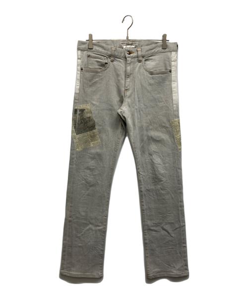 KATHARINE HAMNETT（キャサリンハムネット）KATHARINE HAMNETT (キャサリンハムネット) ニュースペーパー デニムパンツ グレー サイズ:Lの古着・服飾アイテム
