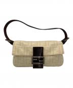 FENDIフェンディ）の古着「FENDI ズッカマンマバケットハンドバッグ」｜ベージュ