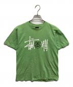 stussyステューシー）の古着「stussy プリントTシャツ」｜グリーン