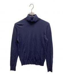 theory（セオリー）の古着「theory ウールタートルネックセーター Regal Wool」｜ネイビー