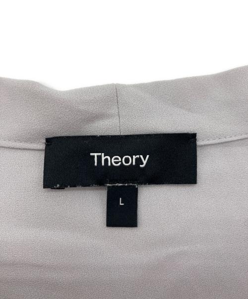 theory（セオリー）theory (セオリー) ボウタイブラウス Prime Georgette グレー サイズ:Lの古着・服飾アイテム