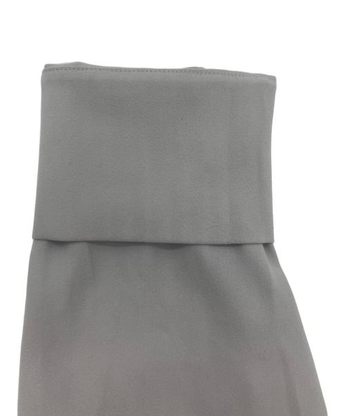 theory（セオリー）theory (セオリー) ボウタイブラウス Prime Georgette グレー サイズ:Lの古着・服飾アイテム