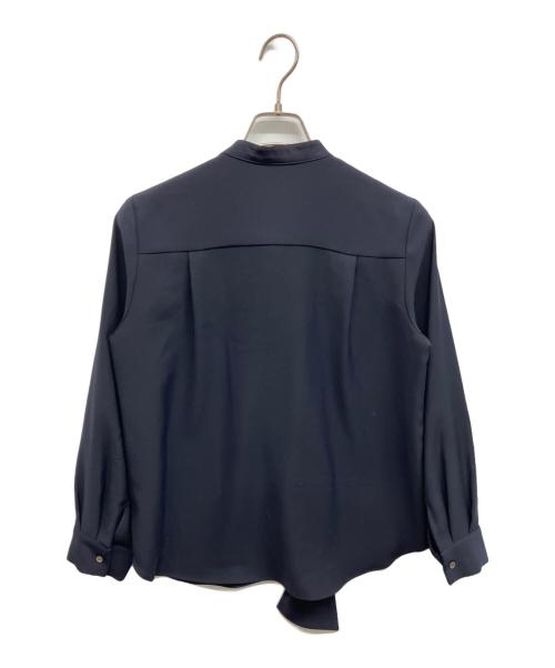 theory luxe（セオリーリュクス）theory luxe (セオリーリュクス) theory luxe MARVINE LILEN ボウタイブラウス ネイビー サイズ:40の古着・服飾アイテム