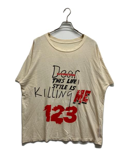 RRR123（リヴィントンロイレビス）RRR123 (リヴィントンロイレビス) Killing Me Tシャツ アイボリー サイズ:Lの古着・服飾アイテム