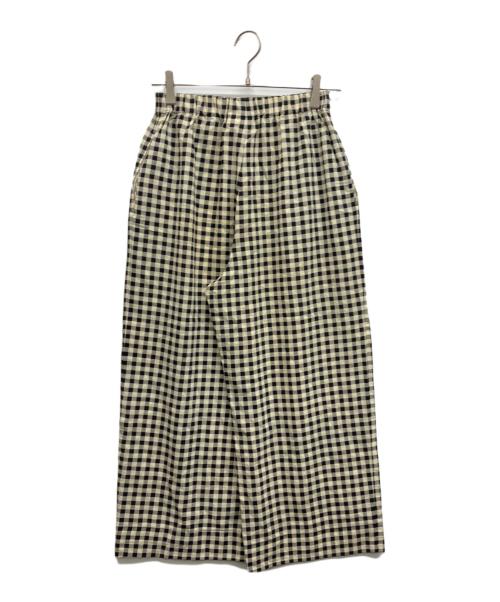 ROBE DE CHAMBRE COMME DES GARCONS（ローブドシャンブル コムデギャルソン）ROBE DE CHAMBRE COMME DES GARCONS (ローブドシャンブル コムデギャルソン) ウールチェックパンツ アイボリー×ブラック サイズ:無しの古着・服飾アイテム