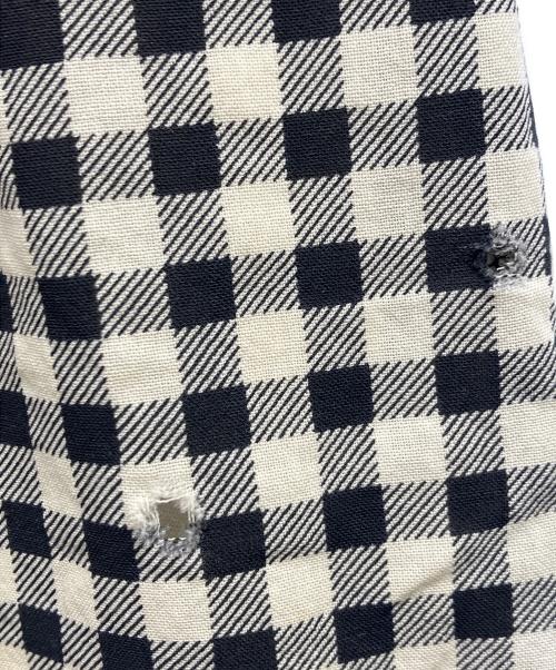ROBE DE CHAMBRE COMME DES GARCONS（ローブドシャンブル コムデギャルソン）ROBE DE CHAMBRE COMME DES GARCONS (ローブドシャンブル コムデギャルソン) ウールチェックパンツ アイボリー×ブラック サイズ:無しの古着・服飾アイテム
