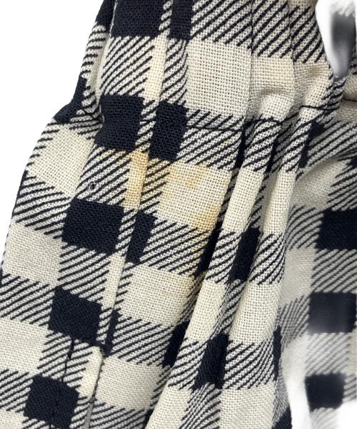 ROBE DE CHAMBRE COMME DES GARCONS（ローブドシャンブル コムデギャルソン）ROBE DE CHAMBRE COMME DES GARCONS (ローブドシャンブル コムデギャルソン) ウールチェックパンツ アイボリー×ブラック サイズ:無しの古着・服飾アイテム