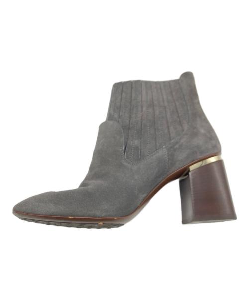 TOD'S（トッズ）TOD'S (トッズ) スエードサイドゴアショートブーツ グレー サイズ:37 1/2の古着・服飾アイテム