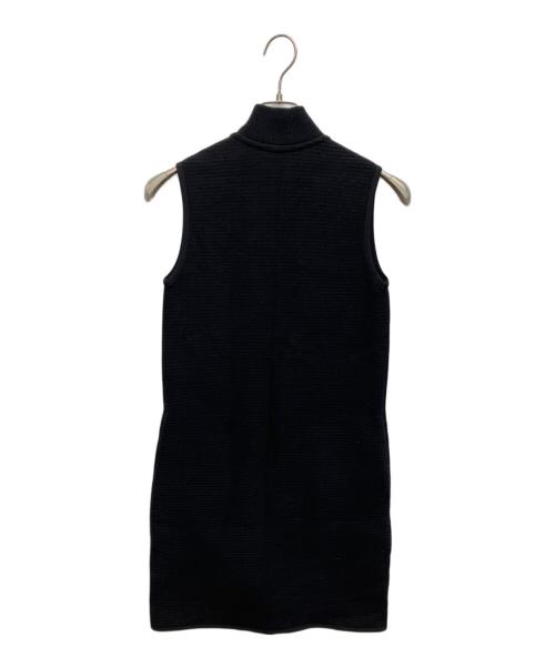 FOXEY NEWYORK（フォクシーニューヨーク）FOXEY NEWYORK (フォクシーニューヨーク) FOXEY NEWYORK ダブルジップロングジレ ブラック サイズ:38の古着・服飾アイテム
