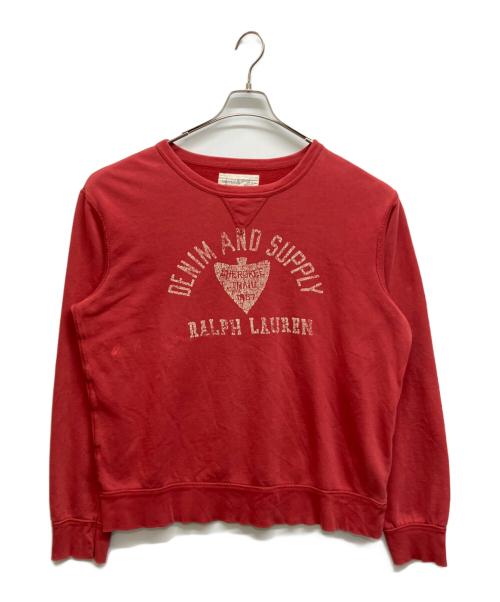 Denim & Supply Ralph Lauren（デニム＆サプライ ラルフローレン）Denim & Supply Ralph Lauren (デニム＆サプライ ラルフローレン) Vガゼットスウェット レッド サイズ:XLの古着・服飾アイテム