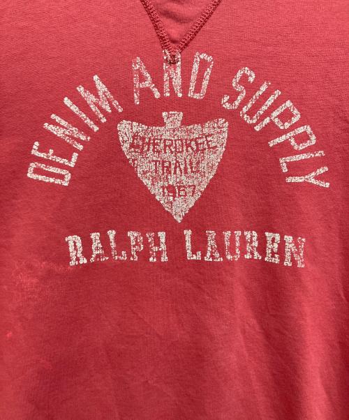 Denim & Supply Ralph Lauren（デニム＆サプライ ラルフローレン）Denim & Supply Ralph Lauren (デニム＆サプライ ラルフローレン) Vガゼットスウェット レッド サイズ:XLの古着・服飾アイテム