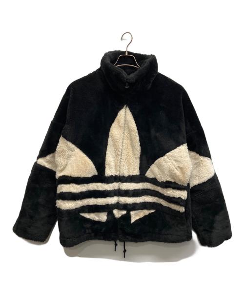 adidas（アディダス）adidas (アディダス) トレフォイル ファージャケット ブラック サイズ:X0の古着・服飾アイテム