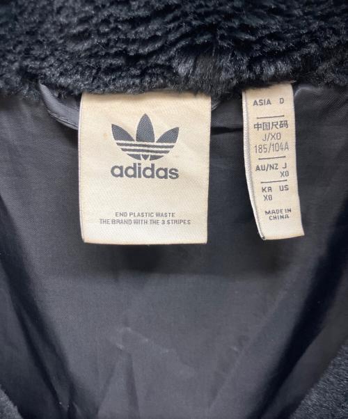 adidas（アディダス）adidas (アディダス) トレフォイル ファージャケット ブラック サイズ:X0の古着・服飾アイテム
