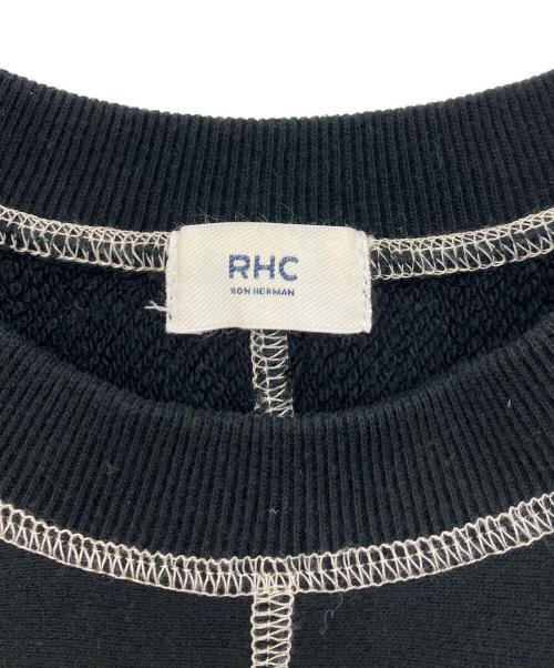 RHC Ron Herman（アールエイチシー ロンハーマン）RHC Ron Herman (アールエイチシー ロンハーマン) ホワイトステッチクルーネックスウェット ブラック サイズ:XSの古着・服飾アイテム