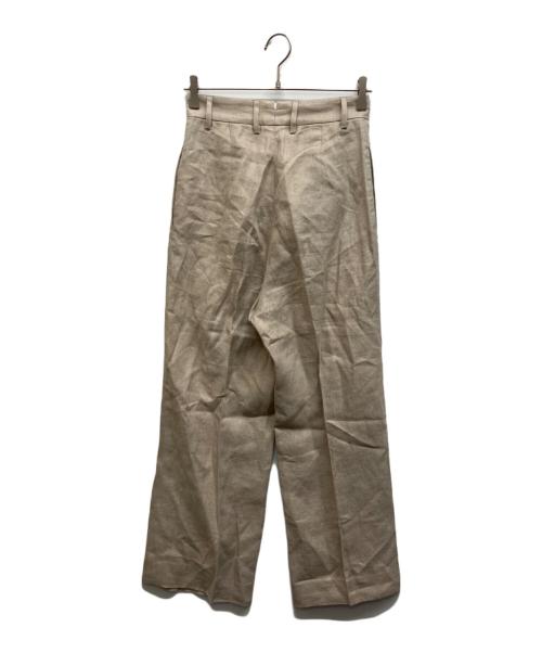 MUSE de Deuxieme Classe（ミューズ ドゥーズィエム クラス）MUSE de Deuxieme Classe (ミューズ ドゥーズィエム クラス) OGLINEN タックパンツ ベージュ サイズ:34の古着・服飾アイテム