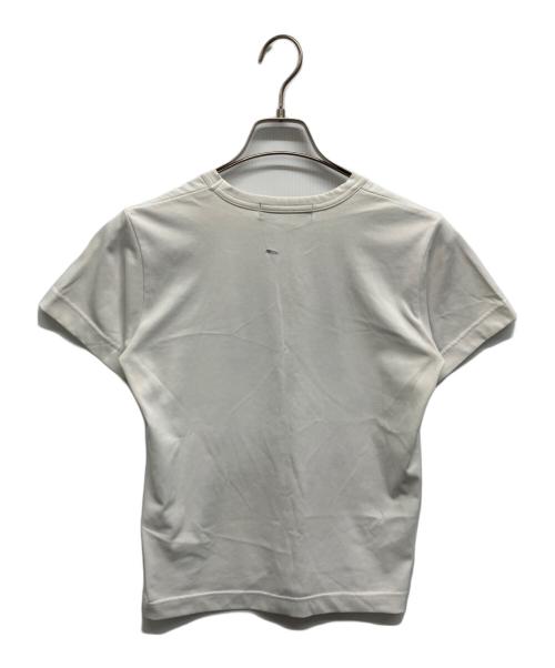 BLACK COMME des GARCONS（ブラックコムデギャルソン）BLACK COMME des GARCONS (ブラックコムデギャルソン) ドットロゴプリントTシャツ ホワイト サイズ:Mの古着・服飾アイテム
