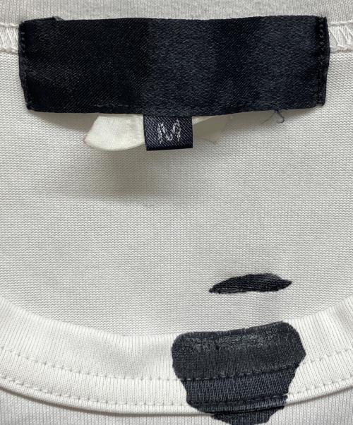 BLACK COMME des GARCONS（ブラックコムデギャルソン）BLACK COMME des GARCONS (ブラックコムデギャルソン) ドットロゴプリントTシャツ ホワイト サイズ:Mの古着・服飾アイテム