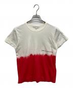 COMME DES GARCONS EDITEDコムデギャルソン エディティッド）の古着「グラデーションバイカラーTシャツ」｜レッド×ホワイト