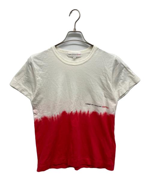 COMME DES GARCONS EDITED（コムデギャルソン エディティッド）COMME des GARCONS EDITED (コムデギャルソン エディティッド) グラデーションバイカラーTシャツ レッド×ホワイト サイズ:Mの古着・服飾アイテム