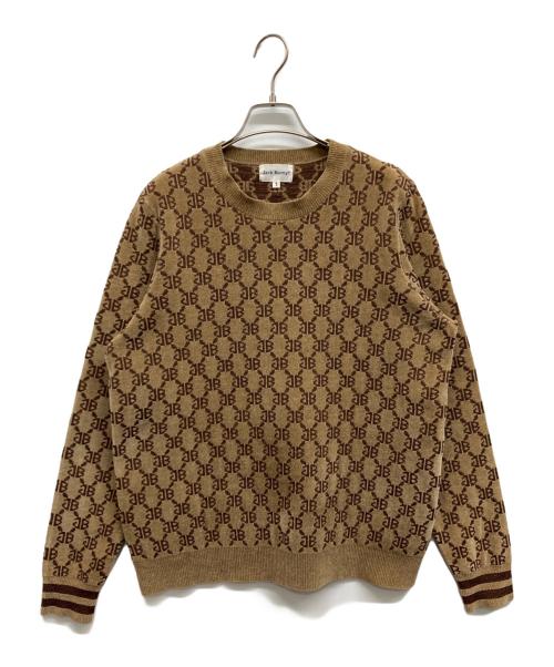 JACK BUNNY（ジャックバニー）JACK BUNNY (ジャックバニー) モノグラムニット ブラウン サイズ:1の古着・服飾アイテム