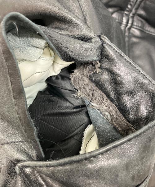 Schott（ショット）Schott (ショット) レザーダウンジャケット ブラック サイズ:38の古着・服飾アイテム