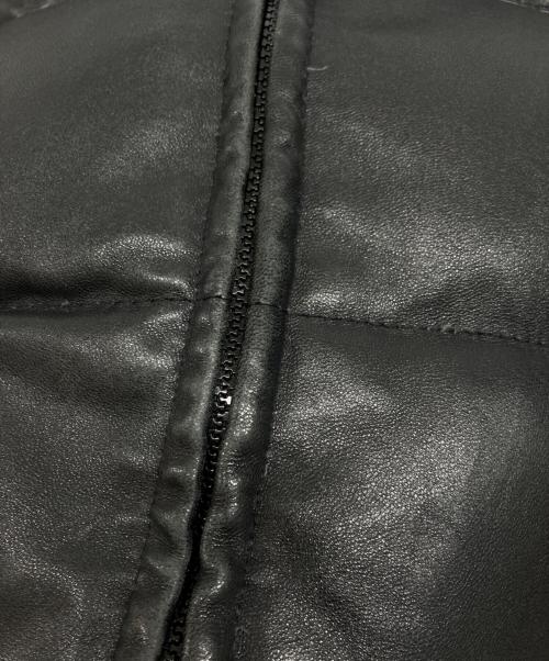 Schott（ショット）Schott (ショット) レザーダウンジャケット ブラック サイズ:38の古着・服飾アイテム