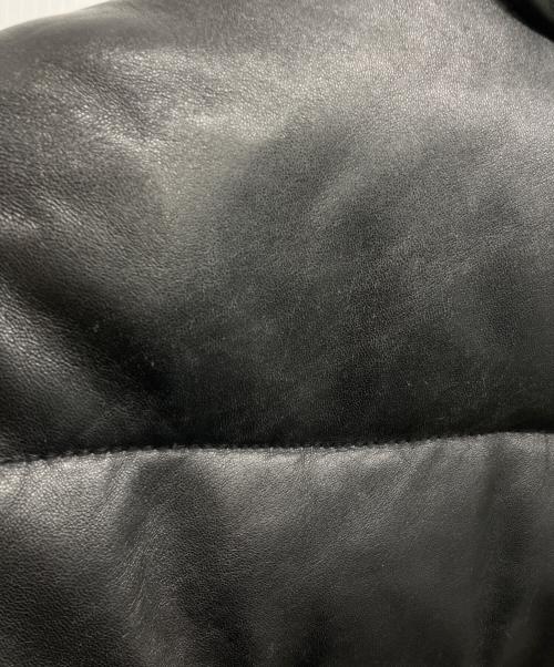 Schott（ショット）Schott (ショット) レザーダウンジャケット ブラック サイズ:38の古着・服飾アイテム