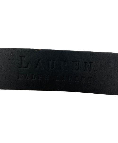 LAUREN RALPH LAUREN（ローレン ラルフ ローレン）LAUREN RALPH LAUREN (ローレン ラルフ ローレン) プレートバックルレザーベルト ブラック サイズ:Sの古着・服飾アイテム