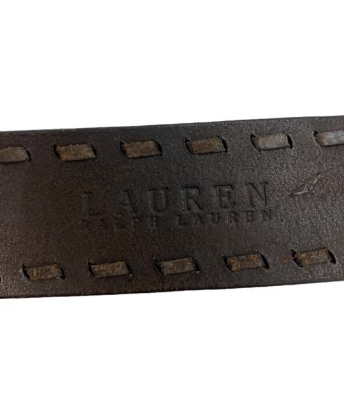 LAUREN RALPH LAUREN（ローレン ラルフ ローレン）LAUREN RALPH LAUREN (ローレン ラルフ ローレン) カービングレザーベルト ブラウン サイズ:Mの古着・服飾アイテム