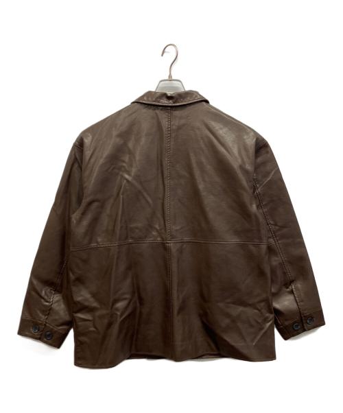 ENLUDE（アンルード）ENLUDE (アンルード) フェイクレザーショートコート ブラウン サイズ:Freeの古着・服飾アイテム