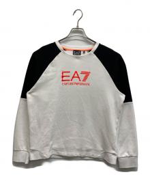 EA7（イーエーセブン）の古着「ラグランロゴスウェット」｜ホワイト
