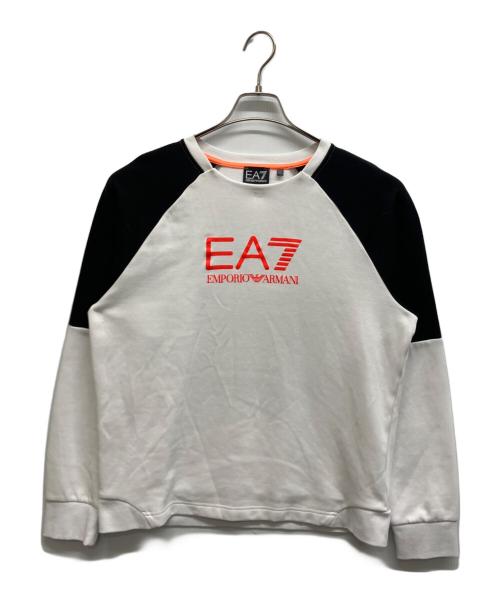 EA7（イーエーセブン）EA7 (イーエーセブン) ラグランロゴスウェット ホワイト サイズ:EU M USA M CN 175/100A MEX M BRA Mの古着・服飾アイテム