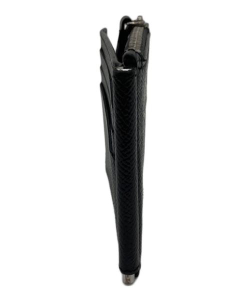 Maison Margiela（メゾンマルジェラ）Maison Margiela (メゾンマルジェラ) Maison Margiela 4ステッチ グレインレザーマネークリップ ブラックの古着・服飾アイテム