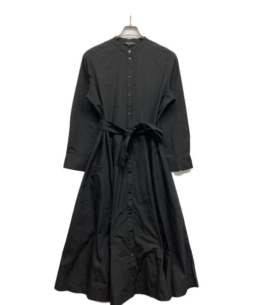 UNTITLED（アンタイトル）UNTITLED (アンタイトル) コットン混 フレアシャツドレス ブラック サイズ:2LTの古着・服飾アイテム