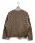 UNTITLED (アンタイトル) ウールミックス ケーブルニットカーディガン ブラウン サイズ:2LT：7000円