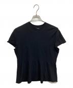 theoryセオリー）の古着「theory Compact Crepe Peplum Top」｜ブラック