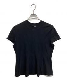 theory（セオリー）の古着「theory Compact Crepe Peplum Top」｜ブラック