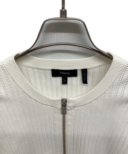 theory（セオリー）theory (セオリー) theory ポインテールサマーニットカーディガン ホワイト サイズ:Sの古着・服飾アイテム