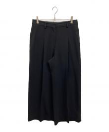 theory（セオリー）の古着「theory ハイウエストタックパンツ Admiral Crepe」｜ブラック