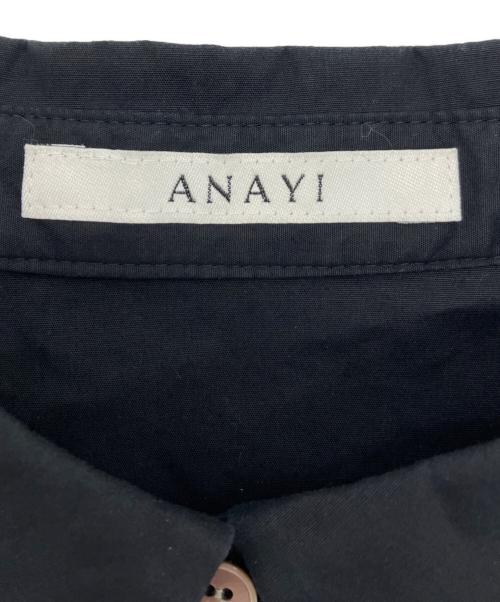 ANAYI（アナイ）ANAYI (アナイ) ストレッチブロードS/Sシャツ ブラック サイズ:38の古着・服飾アイテム