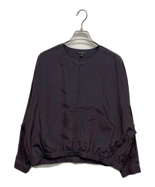 INDIVI（インディヴィ）INDIVI (インディヴィ) ノーカラーブルゾン ワインレッド サイズ:38 未使用品の古着・服飾アイテム