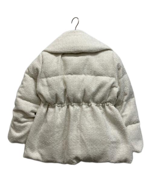 HER LIP TO（ハーリップトゥ）HER LIP TO (ハーリップトゥ) Gold-Button Tweed Down Jacket ホワイト サイズ:Sの古着・服飾アイテム