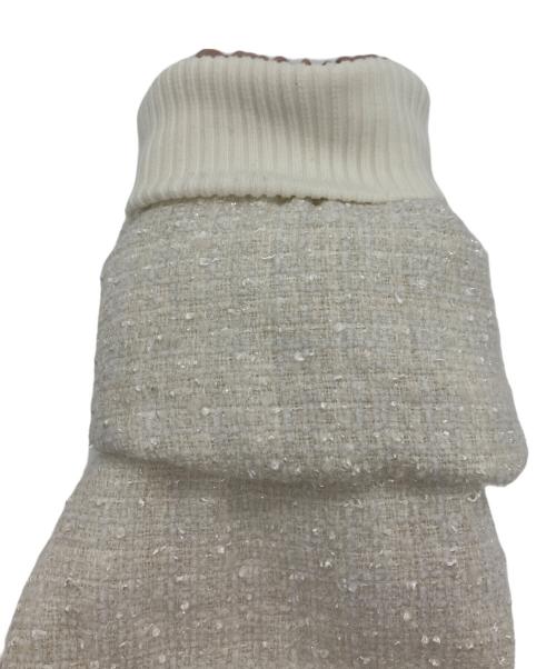 HER LIP TO（ハーリップトゥ）HER LIP TO (ハーリップトゥ) Gold-Button Tweed Down Jacket ホワイト サイズ:Sの古着・服飾アイテム