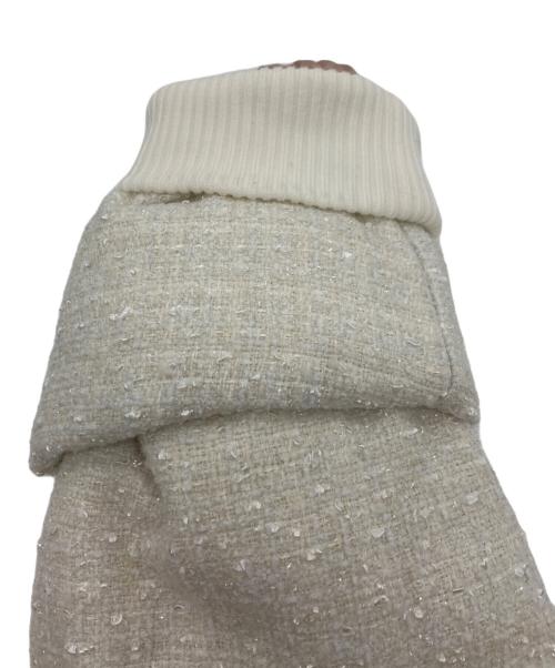 HER LIP TO（ハーリップトゥ）HER LIP TO (ハーリップトゥ) Gold-Button Tweed Down Jacket ホワイト サイズ:Sの古着・服飾アイテム
